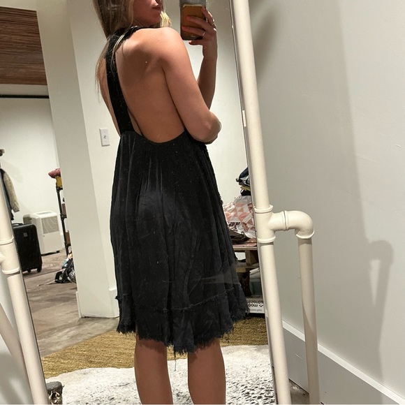 Free People Black Sleeveless Mini Dress - Picture 2 of 3